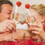 Couple Taking Romantic Bath