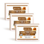 Doviko Pure Coconut Milk & Honey Soap - Pack of 3 (375gm)