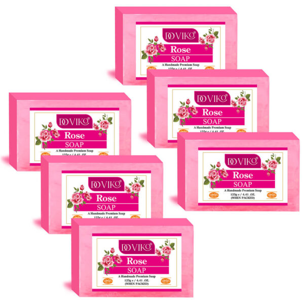 Doviko Natural Rose Soap - Pack of 6 (750gm)