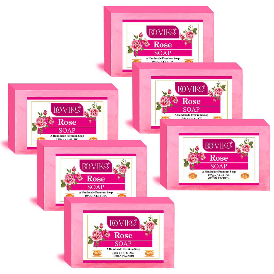 Doviko Natural Rose Soap - Pack of 6 (750gm)