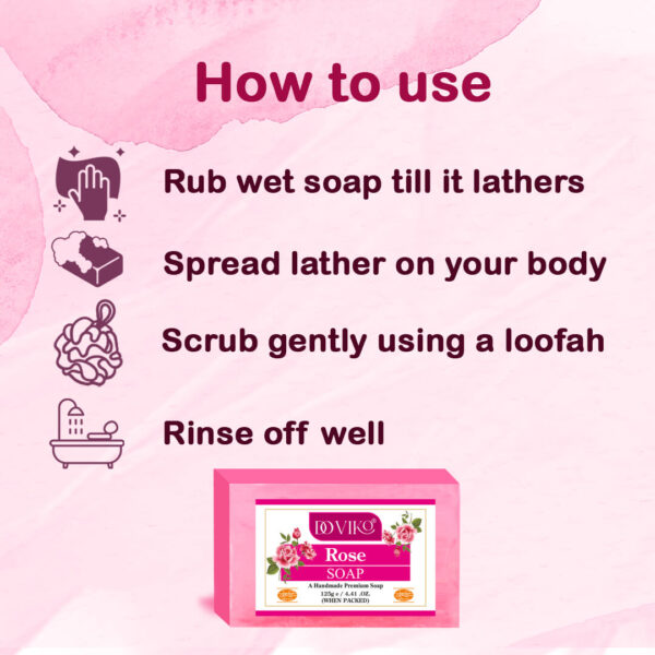 Doviko Natural Rose Soap - Use
