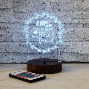 Forever Sister Friend Personalised Led Lamp