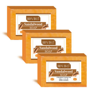 Doviko Natural Sandalwood Soap - Pack of 3 (375gm)