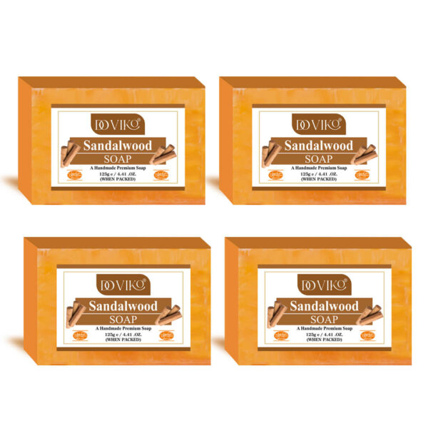 Doviko Natural Sandalwood Soap - Pack of 4 (500gm)