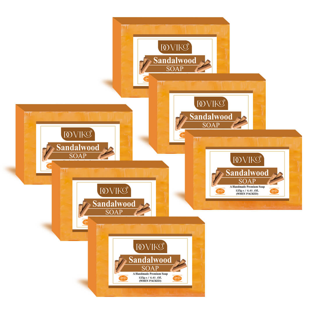Doviko Herbal Sandalwood Soaps - Pack of 6 (750g)