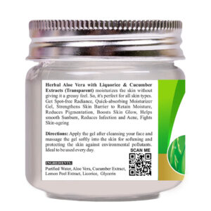 Doviko Organic Aloe Vera Transparent Gel for Hair & Skin - Back