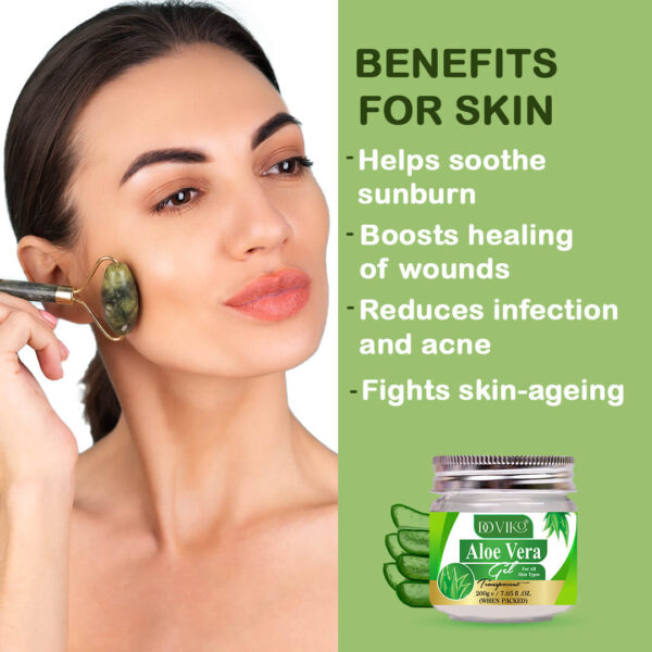 Doviko Organic Aloe Vera Transparent Gel for Hair & Skin - Benefits