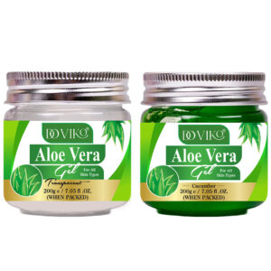 Aloe Vera Gel Green & Transparent Gel - Pack of 2 (200g)